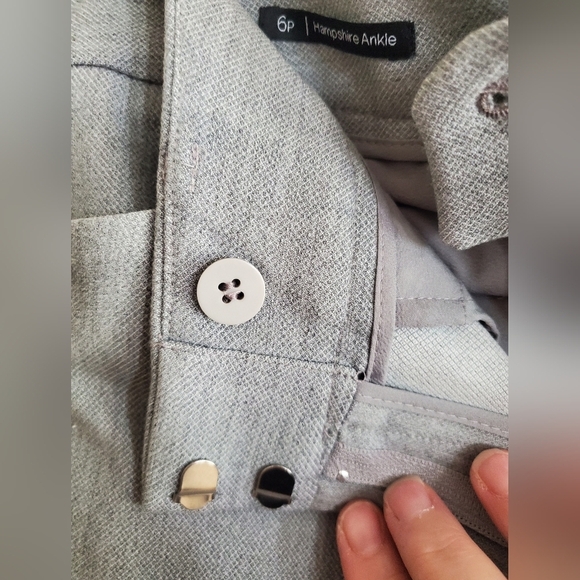 NWT Talbots Hampshire Straight Ankle Pants - Textured color Gray - Picture 6 of 7